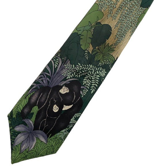 wwf Other - World Wildlife Fund Men’s‎ Zoo Zoological Zoo Keeper Gorilla Monkey Mountain Tie